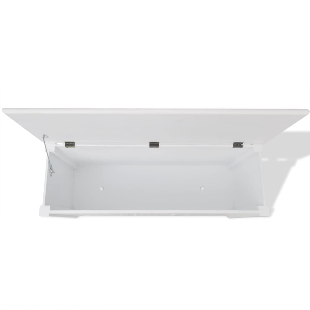 Storage Bench, Baroque style, White