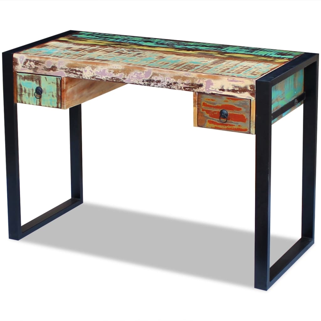 Writing desk, recycled solid wood