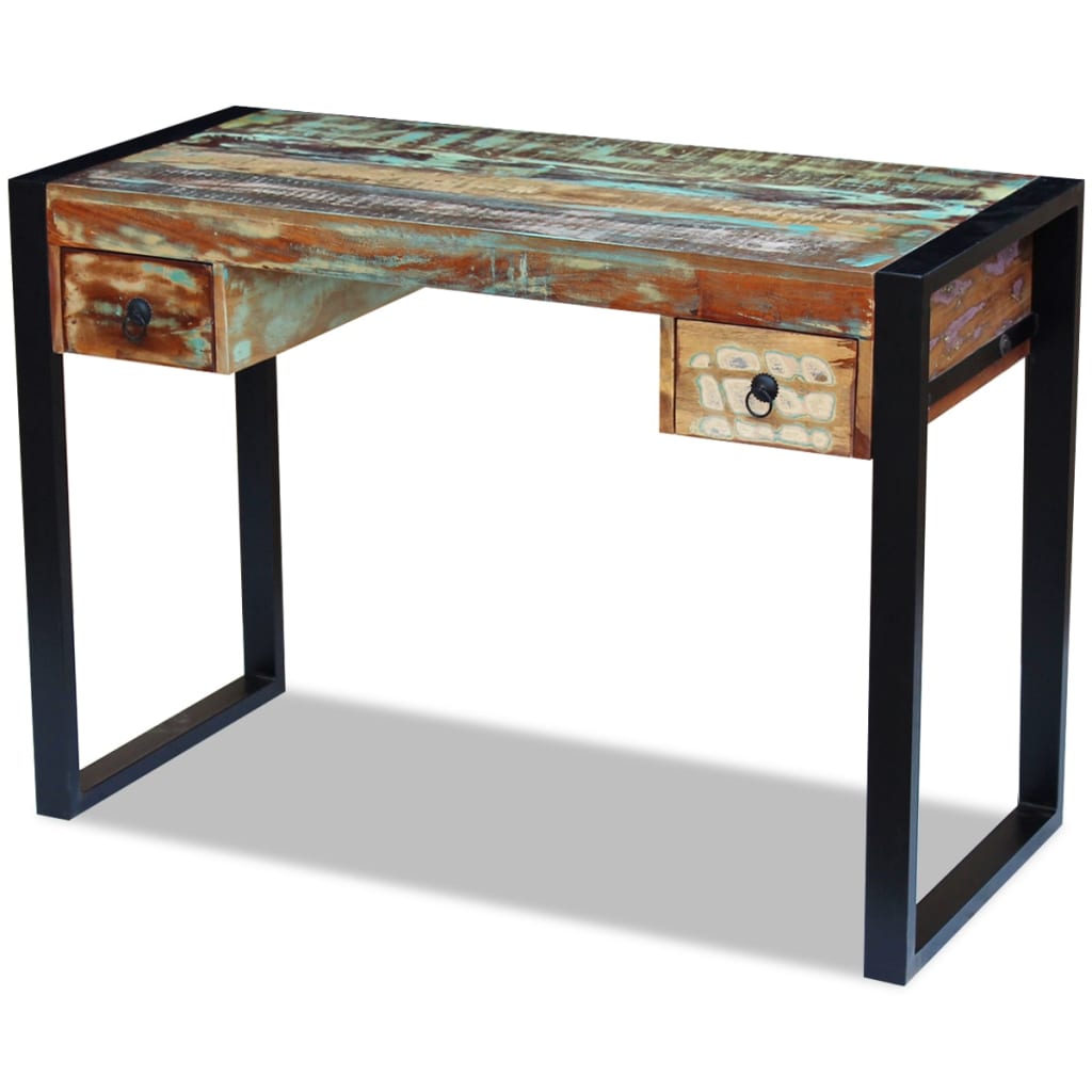 Writing desk, recycled solid wood