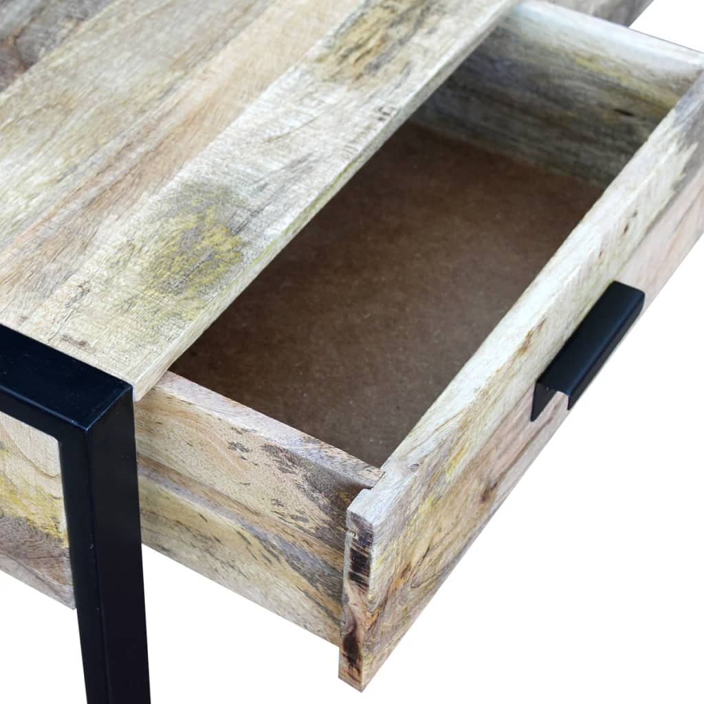 Coffee table with 2 drawers, mango wood, 100x60x40 cm