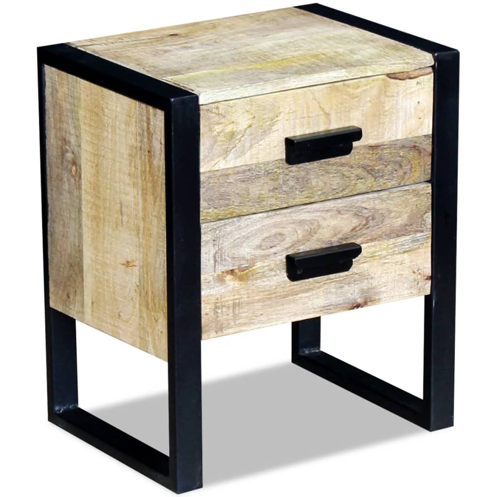 Table with 2 drawers, mango wood, 43x33x51 cm