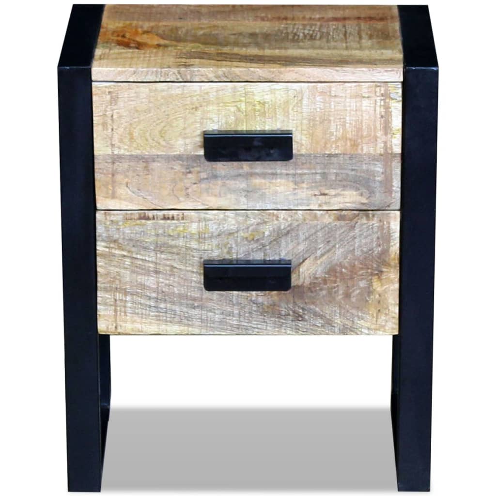 Table with 2 drawers, mango wood, 43x33x51 cm
