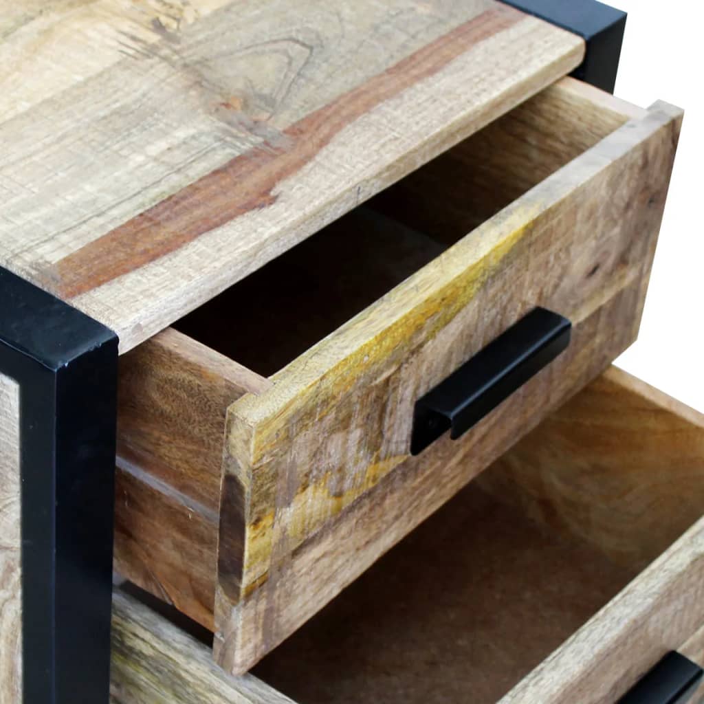 Table with 2 drawers, mango wood, 43x33x51 cm