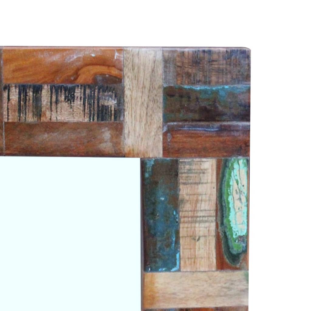 Mirror, solid reclaimed wood, 80x50 cm