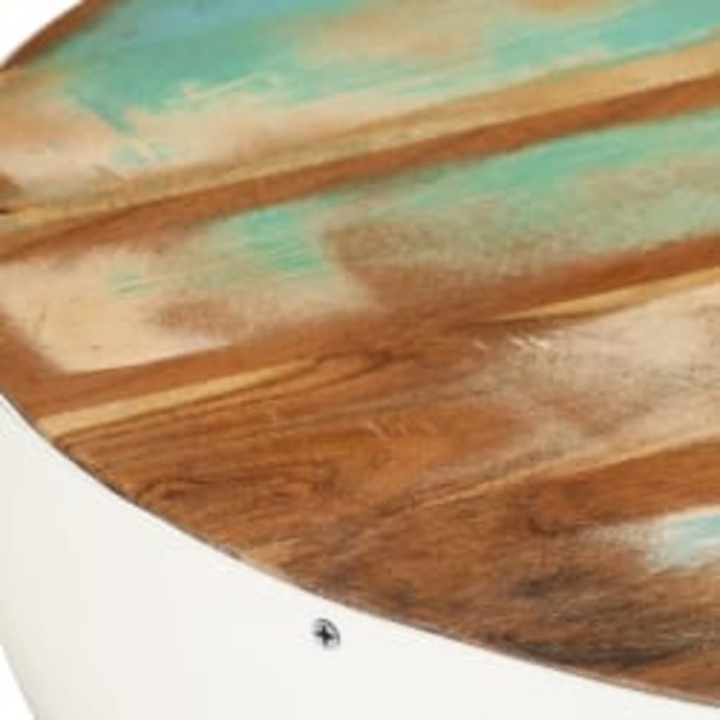 Bowl-shaped coffee table, reclaimed wood, 60x60x30 cm
