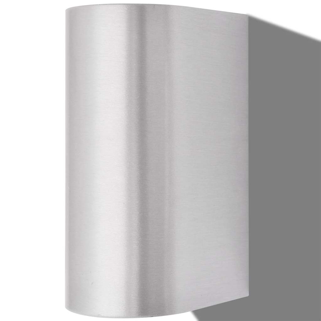 Outdoor LED wall light, 2 pcs., round, up/down light