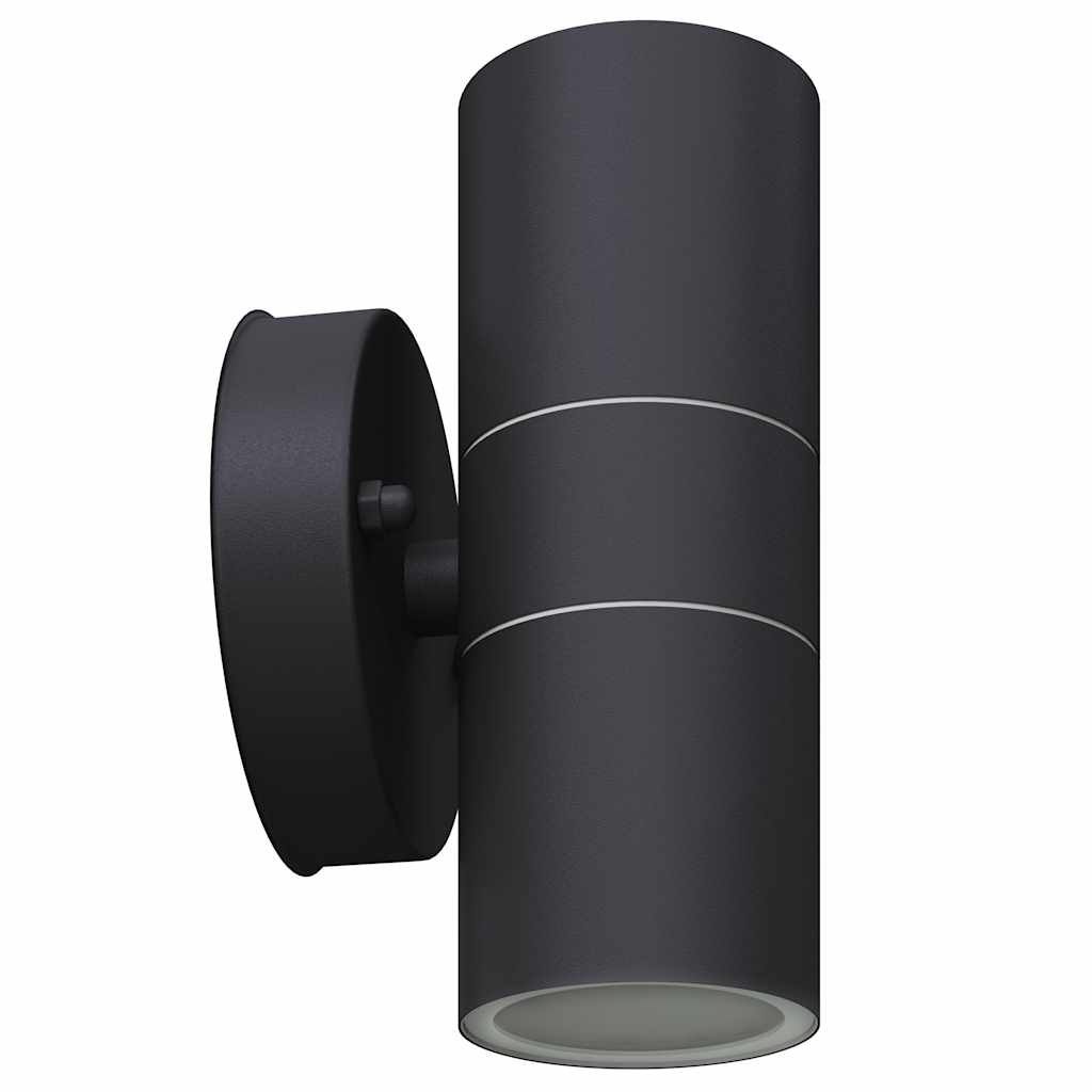 Outdoor LED wall light, 2 pcs., stainless steel, up/down
