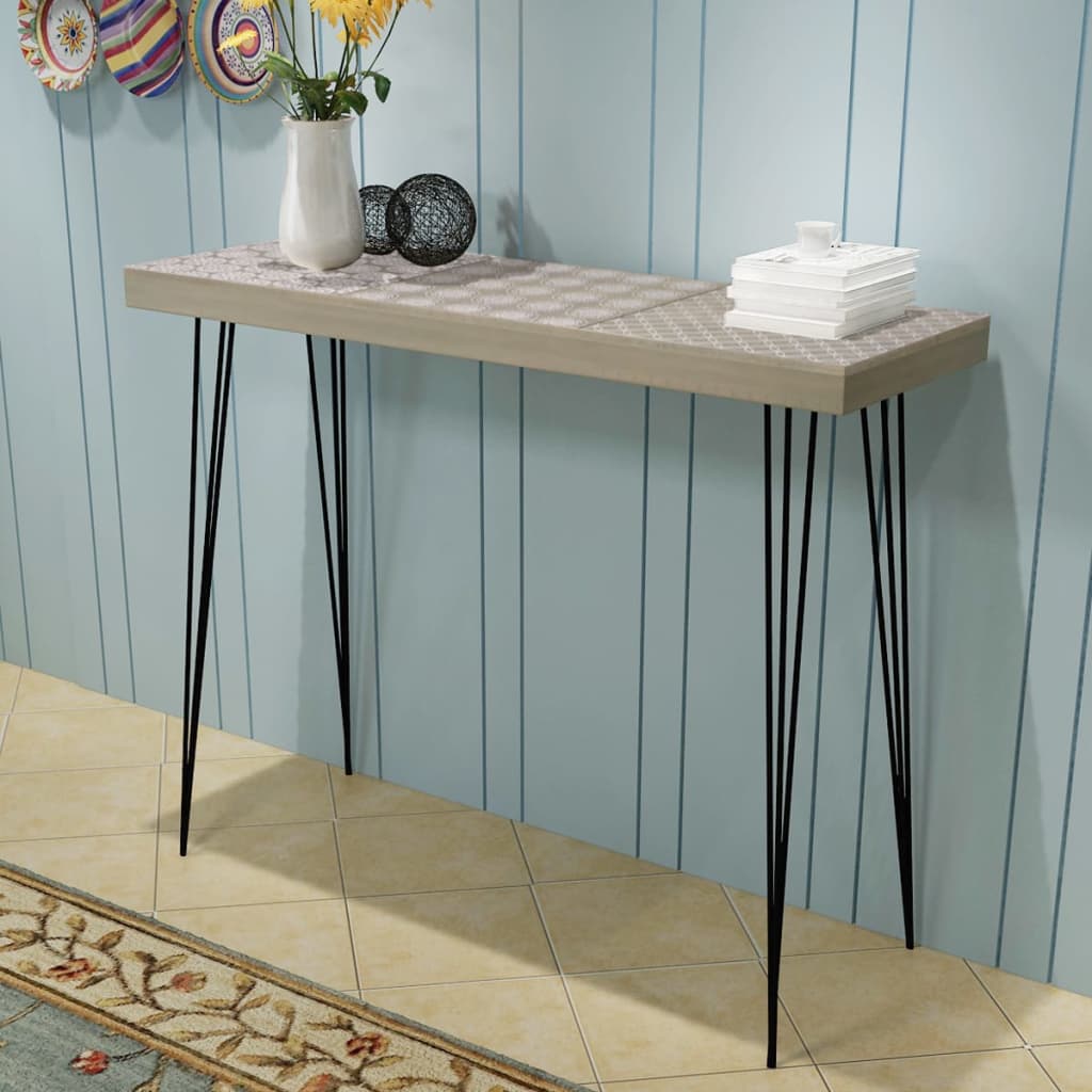Console table, 90x30x71.5 cm, grey