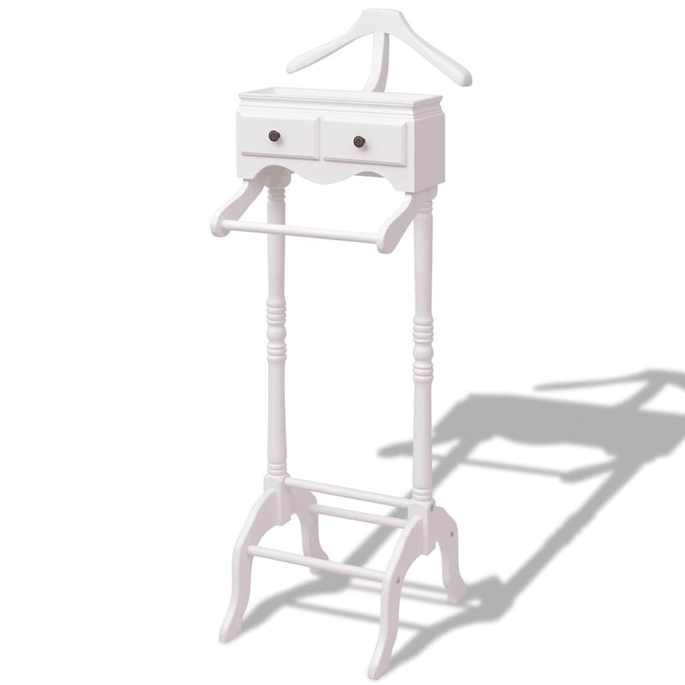 Clothes rack with cabinet, wood, white
