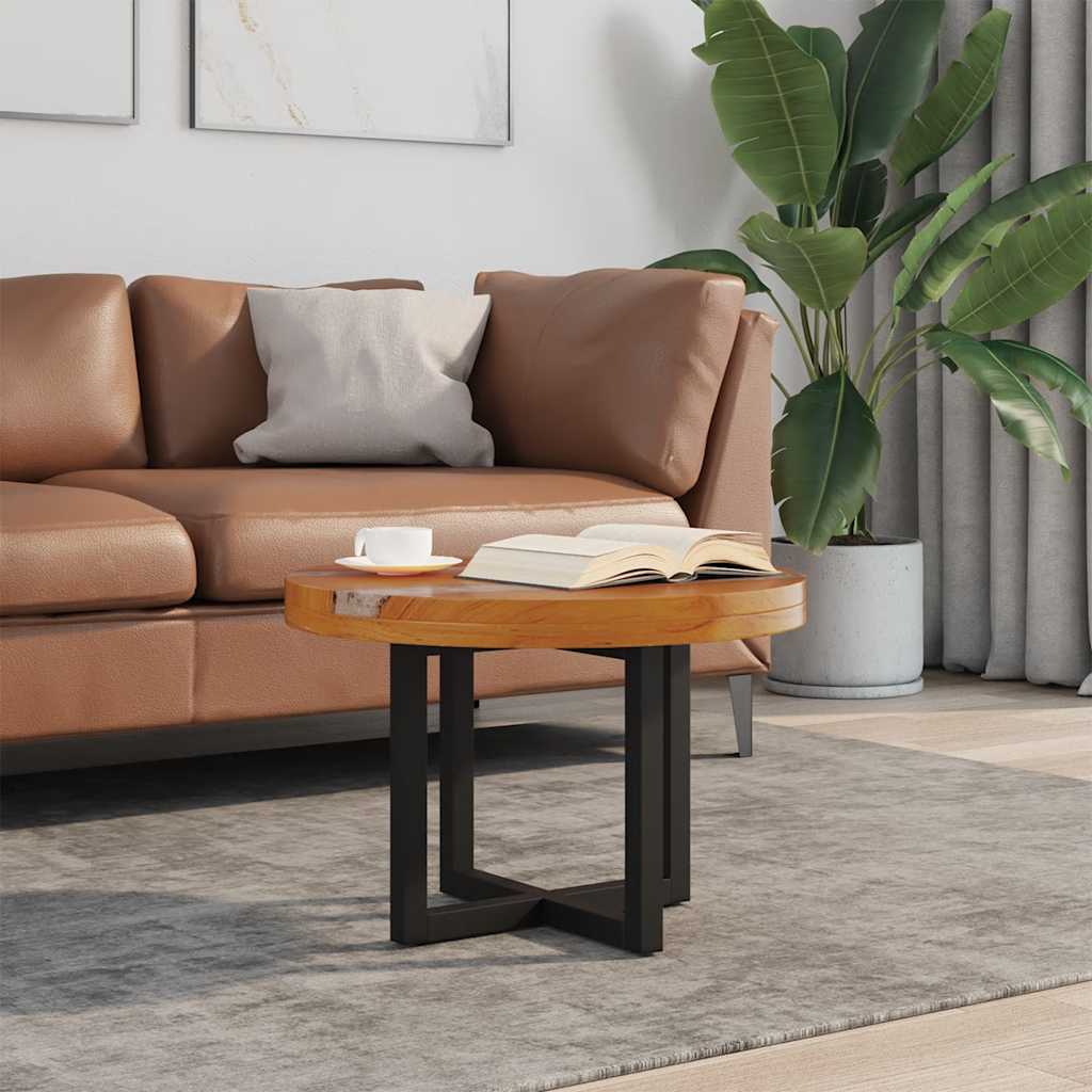 Coffee table, teak and resin, 60 cm