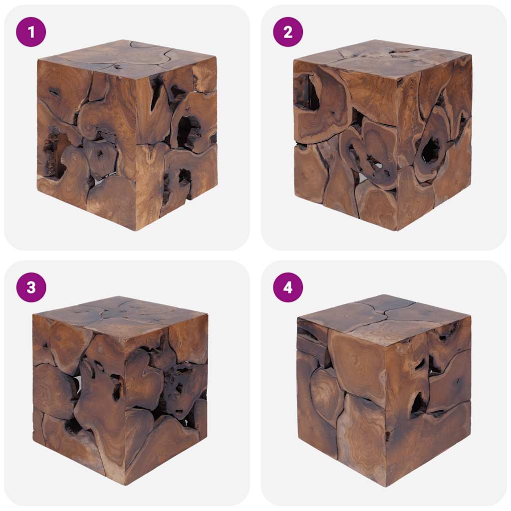 Stool, solid teak wood