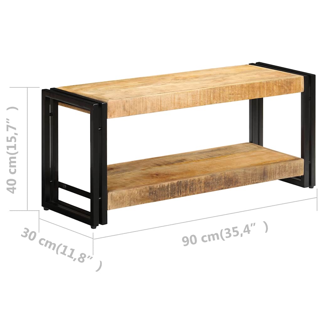 TV cabinet, 90x30x40cm, solid mango wood