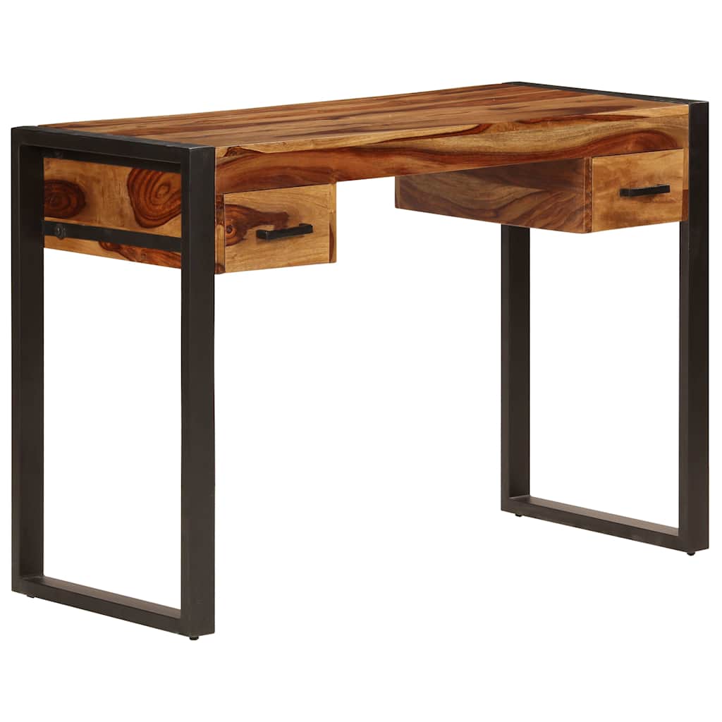 Rašomasis stalas su 2 stal., 110x50x77cm, raus. dalb. med. mas.