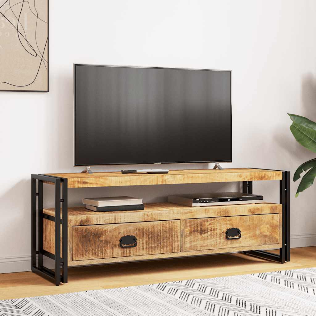 TV cabinet, 120x35x45cm, solid mango wood