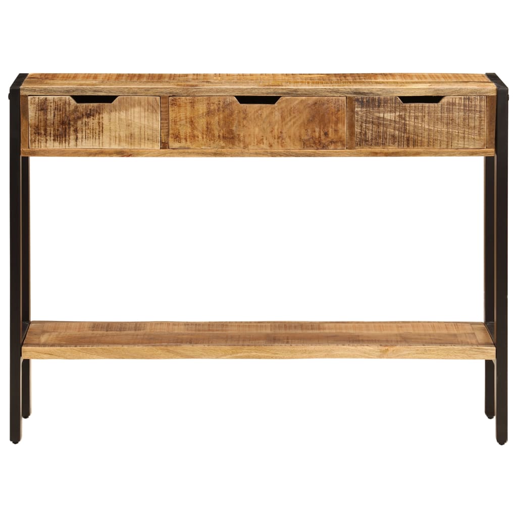 Sānu skapītis ar 3 atvilktnēm, 110x35x75cm, mango masīvkoks