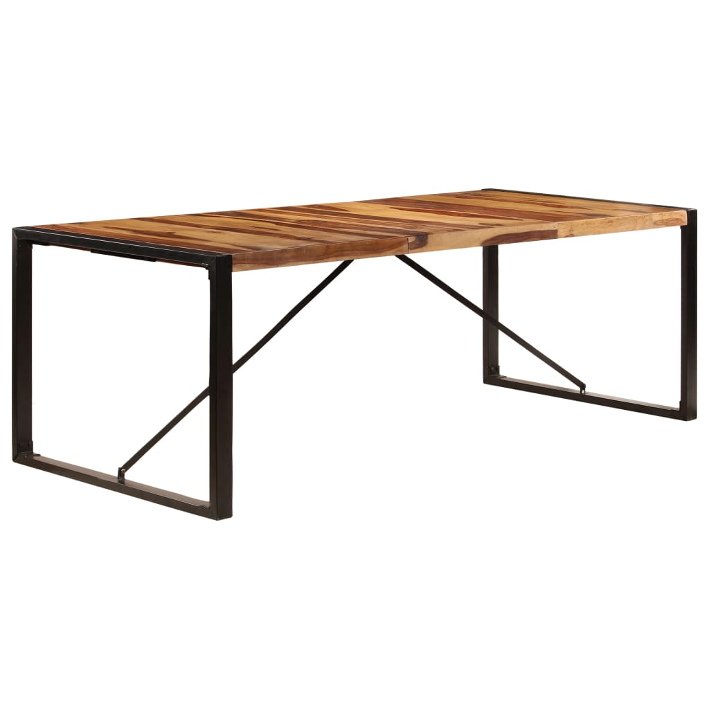 Valgomojo stalas, 220x100x75cm, rausv. dalb. medienos masyvas