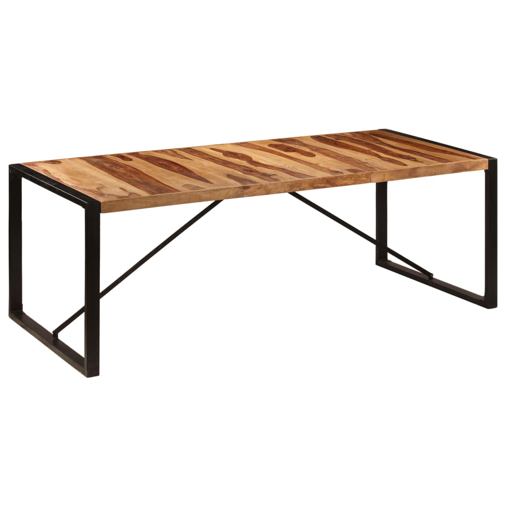 Valgomojo stalas, 220x100x75cm, rausv. dalb. medienos masyvas