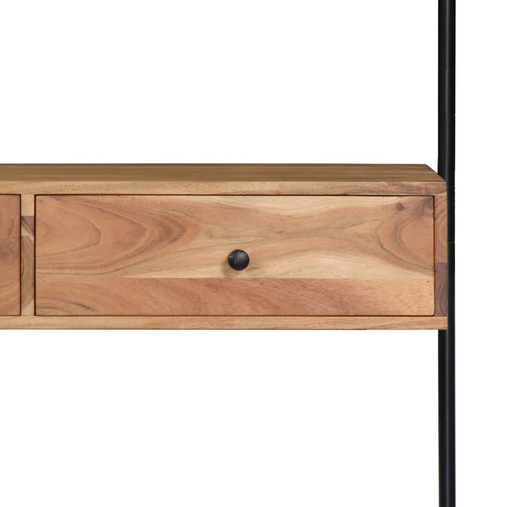 Wall-mounted desk, 90x40x170 cm, solid acacia wood