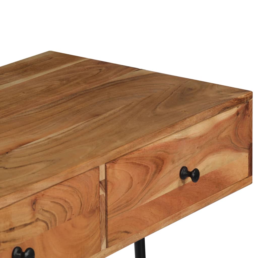 Wall-mounted desk, 90x40x170 cm, solid acacia wood