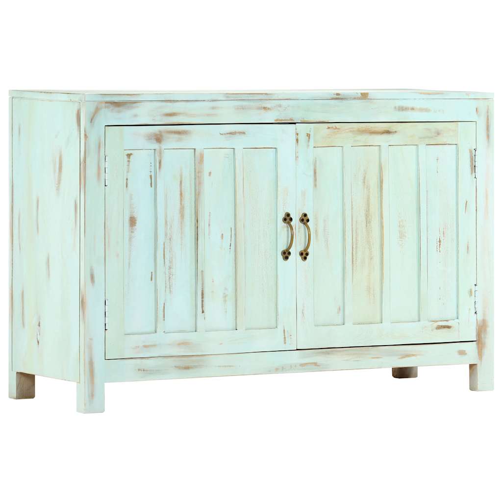 Sideboard, light blue, 110x35x70cm, solid mango wood.