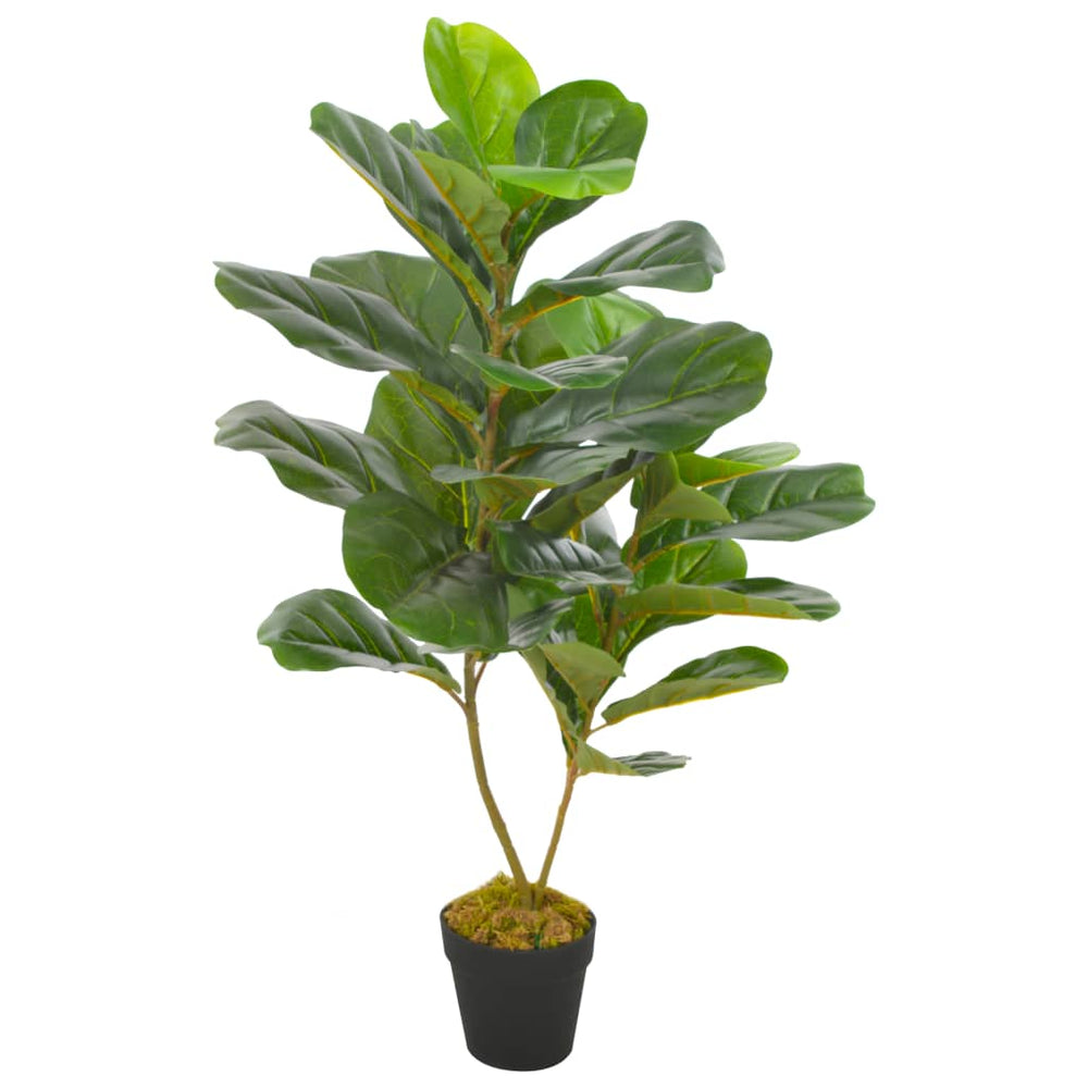 Artificial lyre-leaf plant with pot, green, 90cm