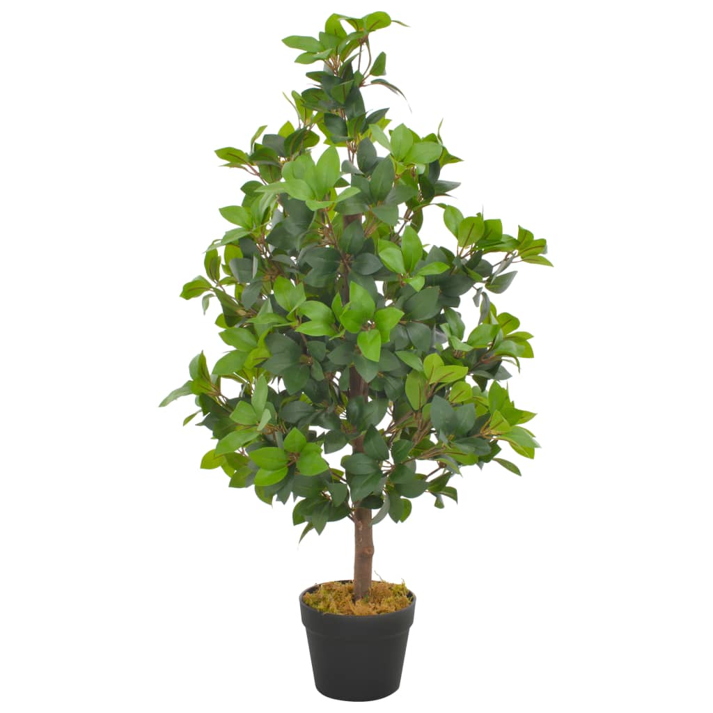 Mākslīgais augs – laurs ar puķu podu, zaļā krāsā, 90cm