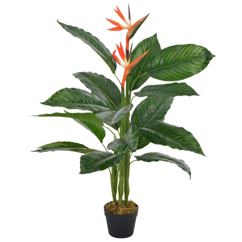 Artificial strelitzia plant with pot, green, 100cm