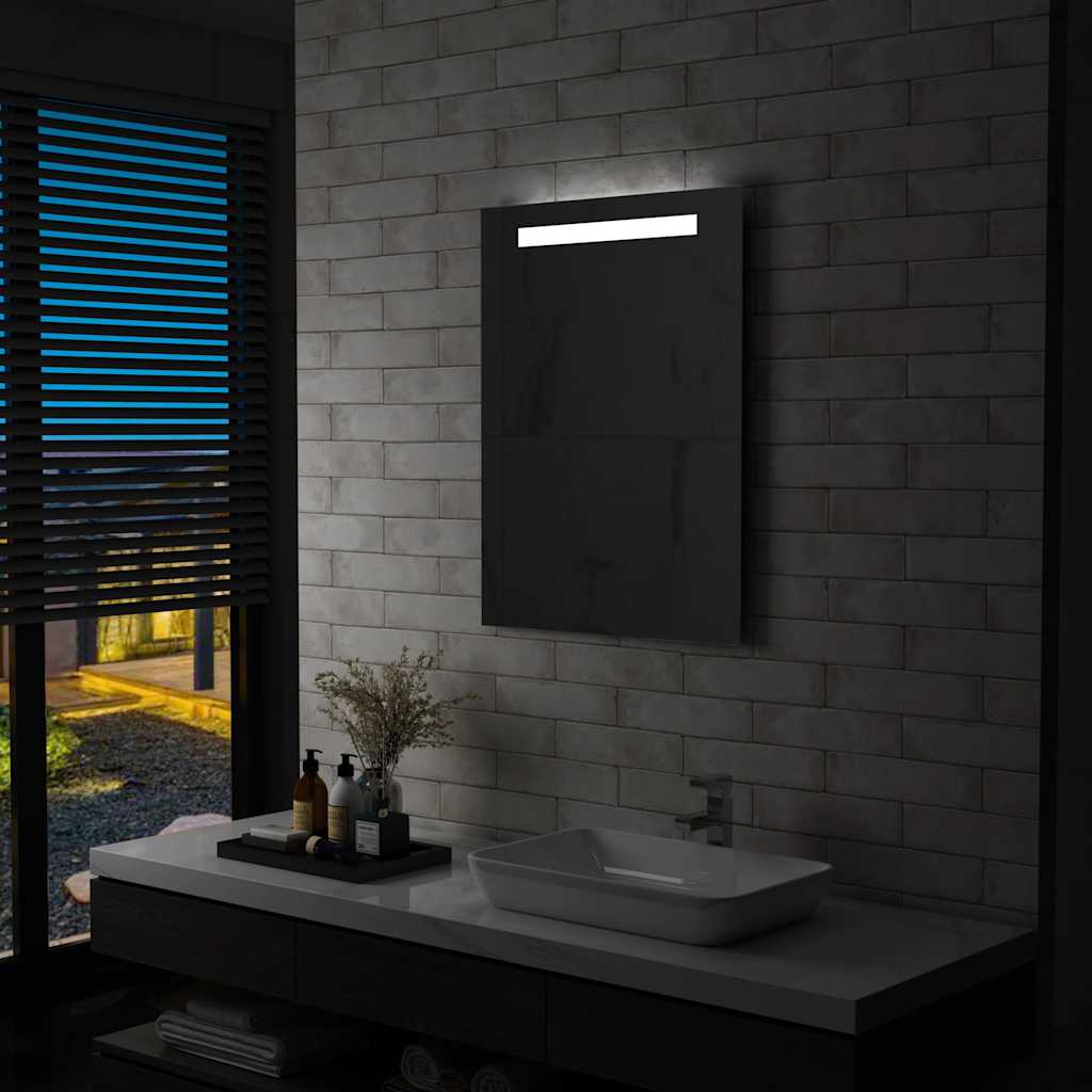 Wall-mounted bathroom mirror with LED, 60x80cm