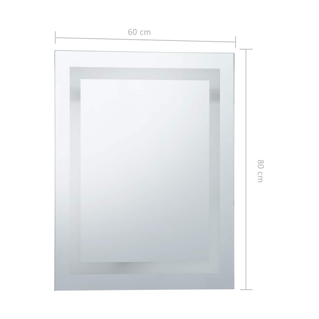 Vonios kambario veidrodis su LED ir liečiamu jutikliu, 60x80cm