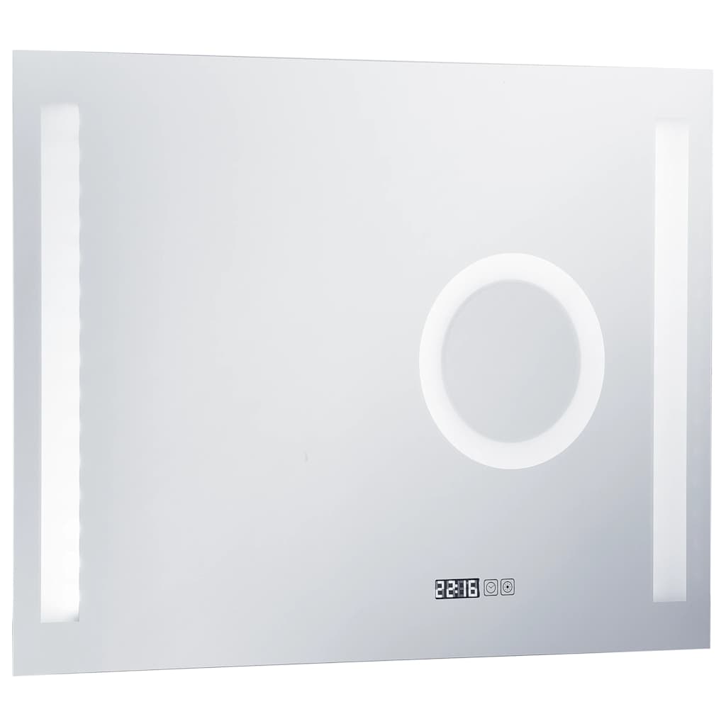 Sieninis vonios kambario veidrodis su LED ir jutikliu, 80x60cm