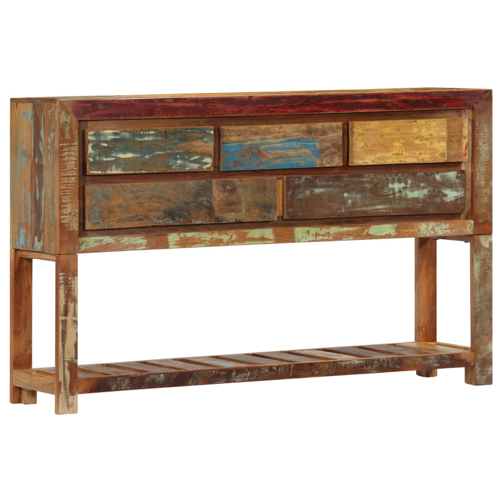 Sideboard, 120x30x75cm, solid reclaimed wood