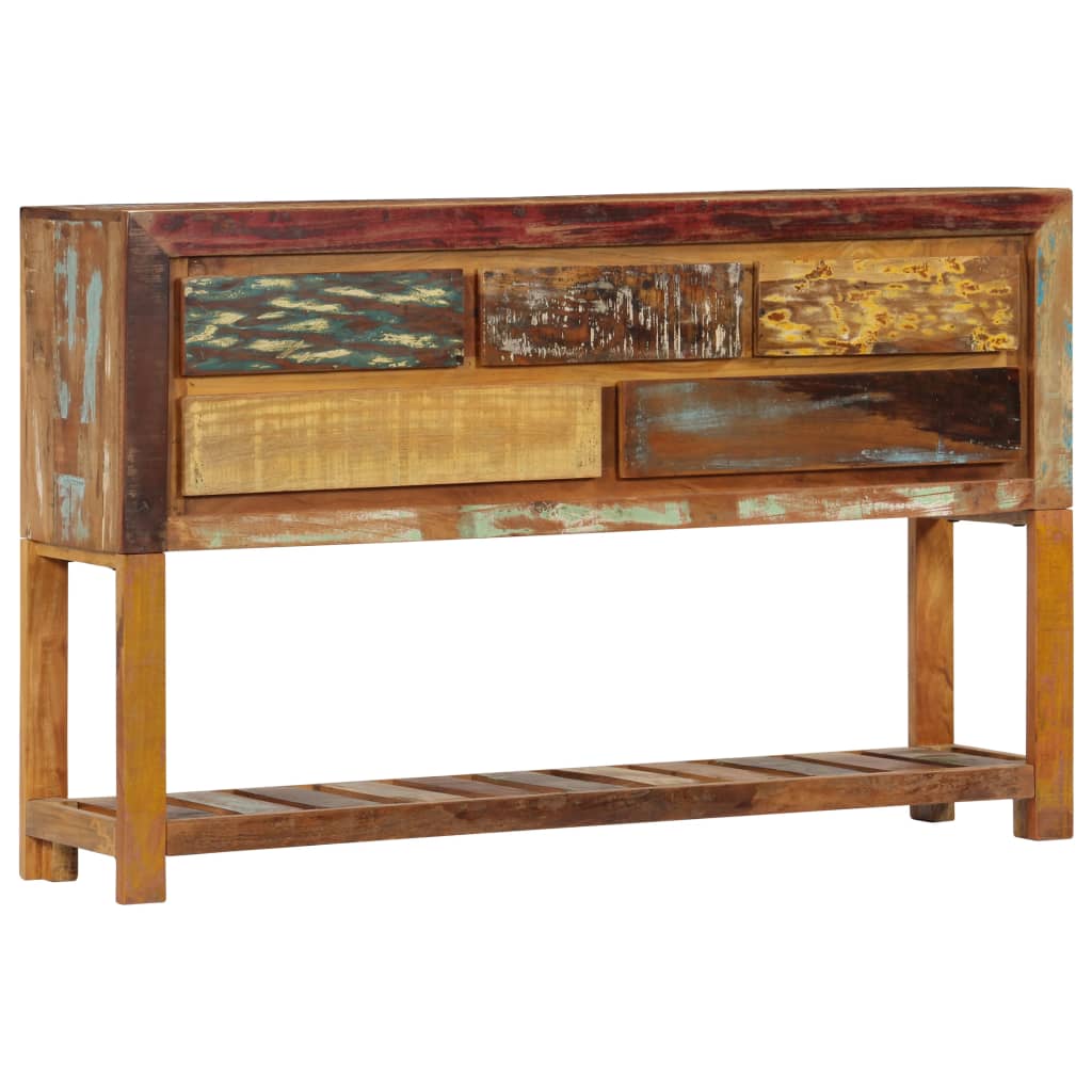 Sideboard, 120x30x75cm, solid reclaimed wood