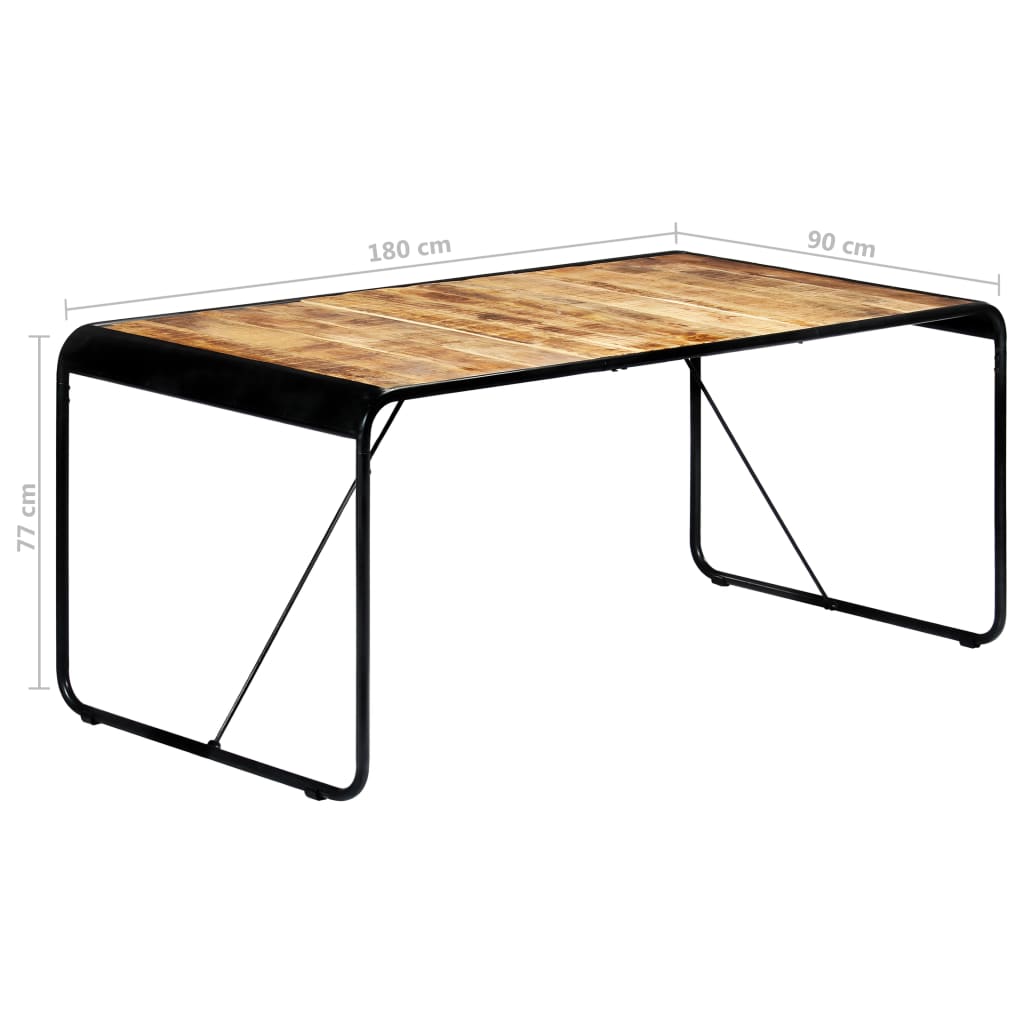 Dining table, 180x90x76cm, raw mango solid wood
