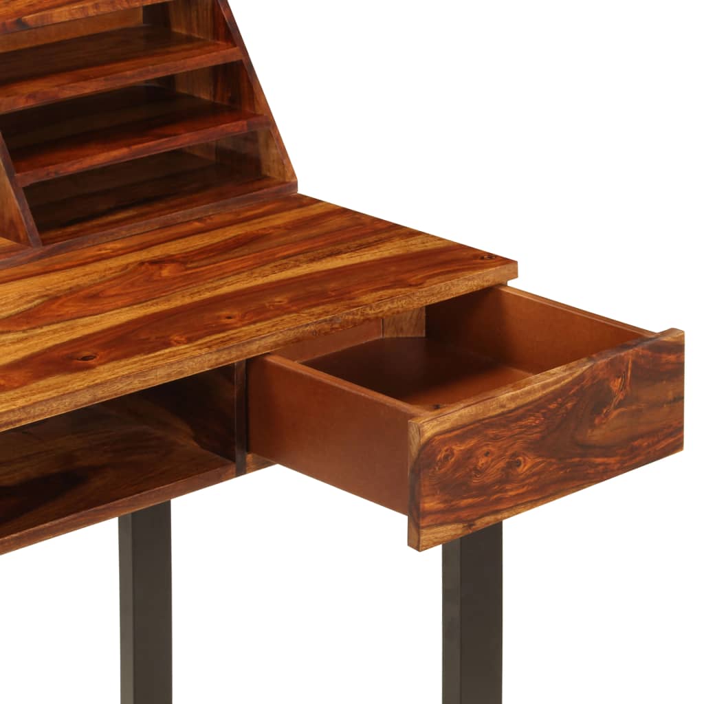 Desk, 110x50x94cm, pink. fiberbd. & steel.