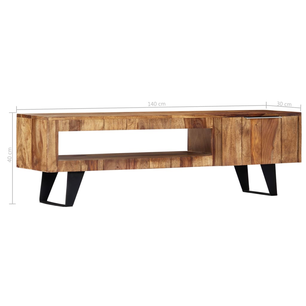 TV cabinet, 140x30x40cm, rosewood solid wood.
