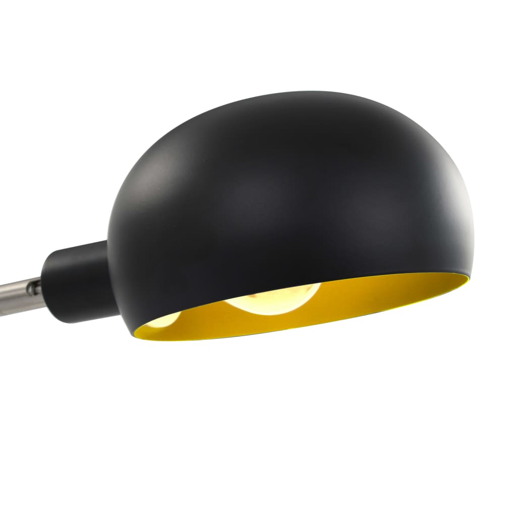 Stāvlampa, melnā un zelta krāsā, 200cm, 5xE14 spuldzes