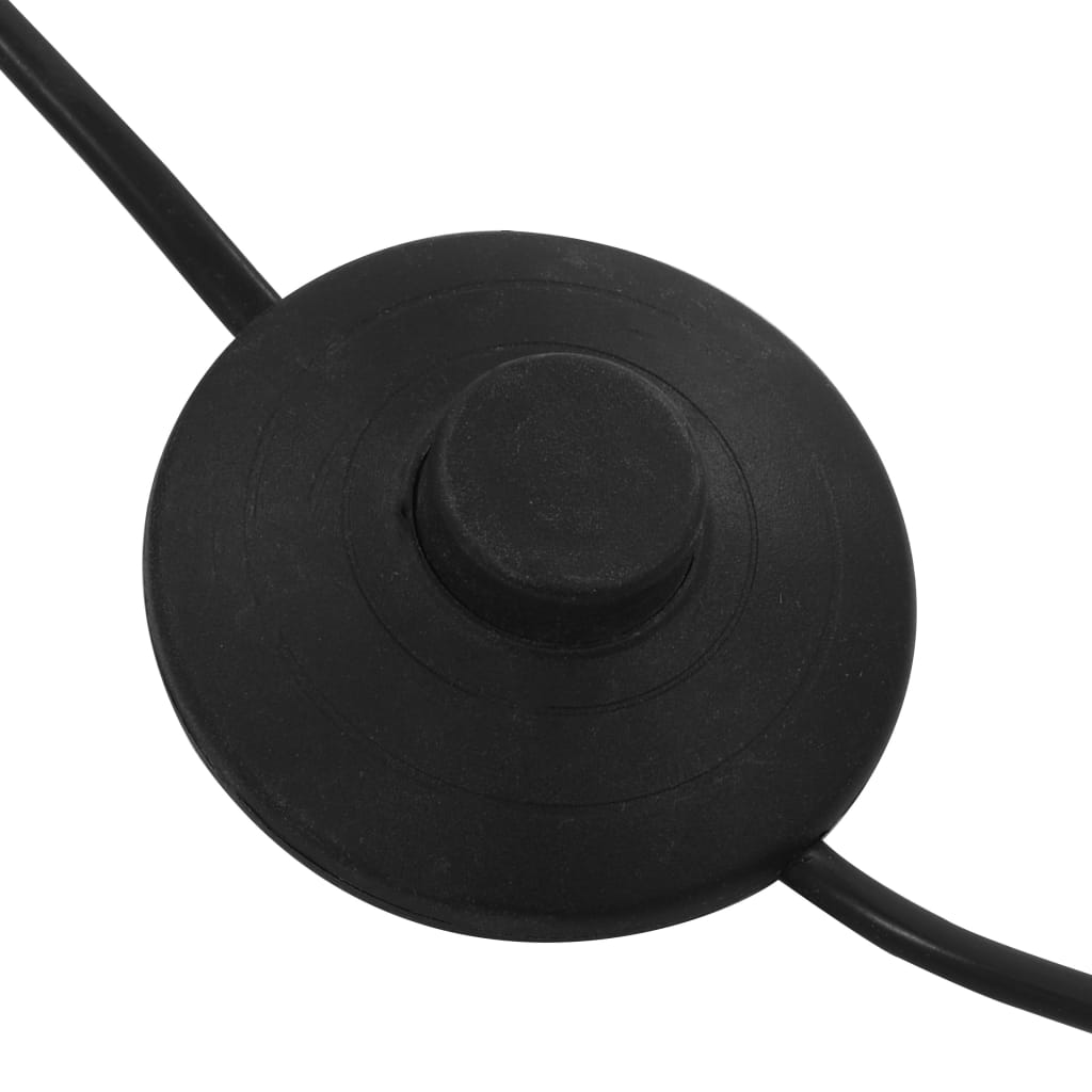 Stāvlampa, melnā un zelta krāsā, 200cm, 5xE14 spuldzes