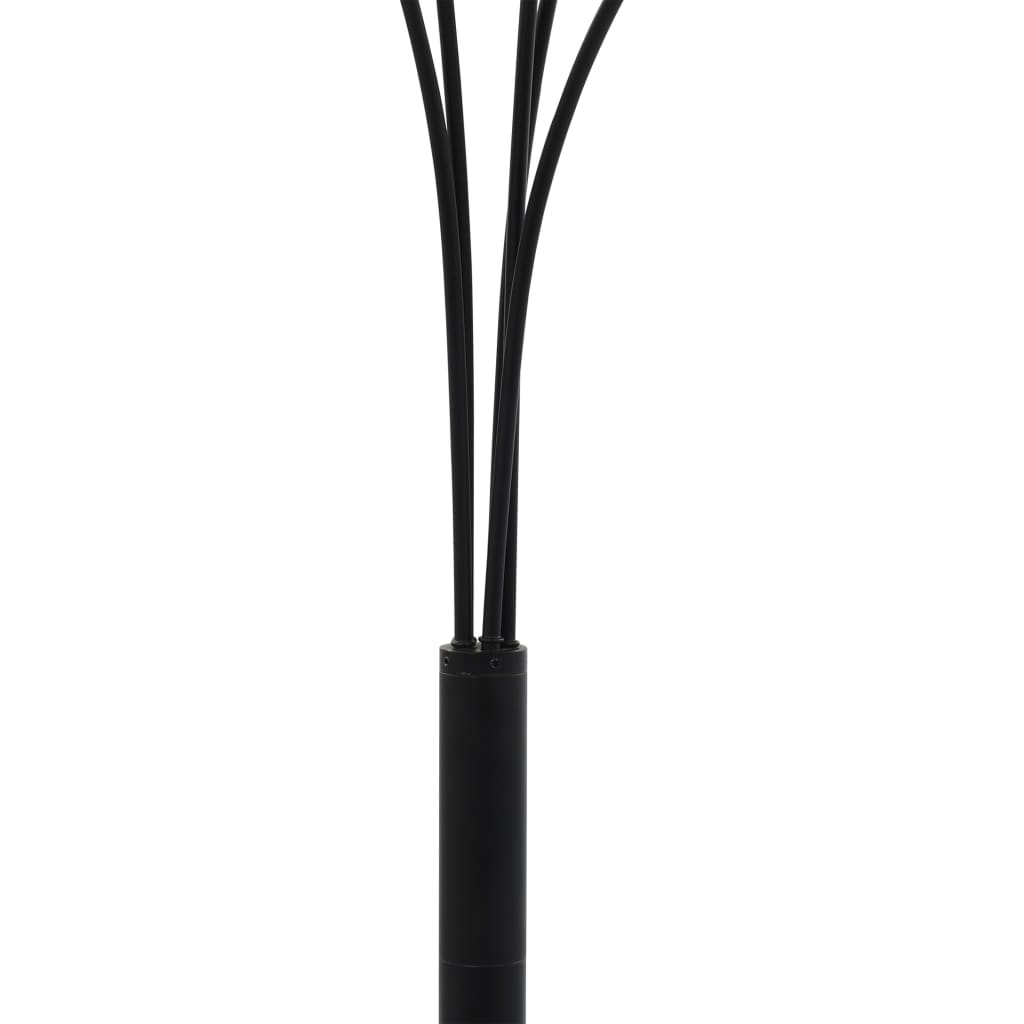 Stāvlampa, melnā un zelta krāsā, 200cm, 5xE14 spuldzes