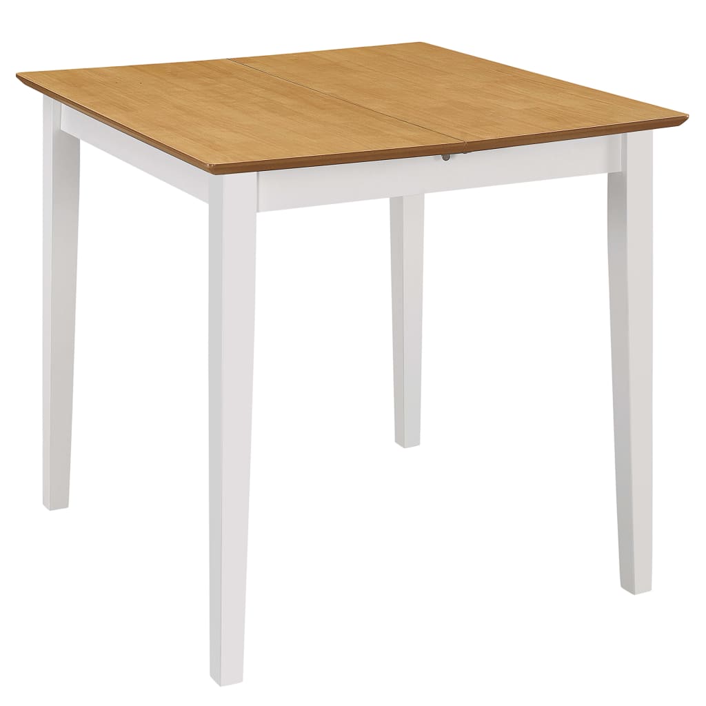 Extendable dining table, white, (80x120)x80x74 cm, MDF