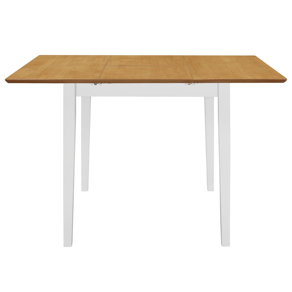 Extendable dining table, white, (80x120)x80x74 cm, MDF