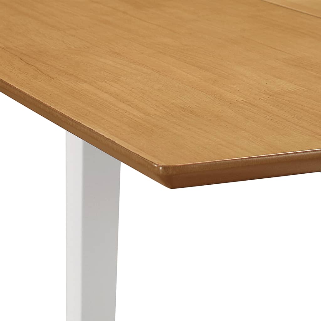 Extendable dining table, white, (80x120)x80x74 cm, MDF