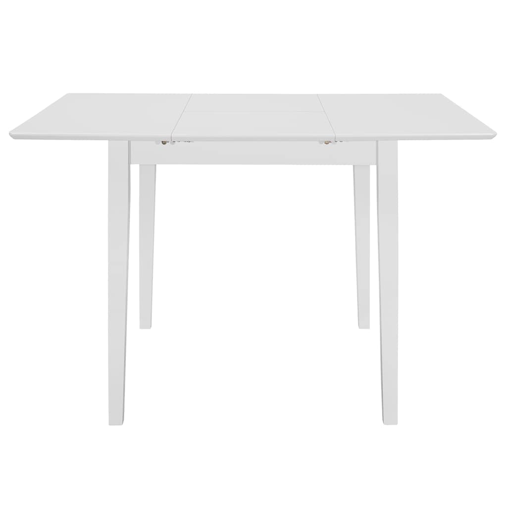 Extendable dining table, white, (80x120)x80x74 cm, MDF