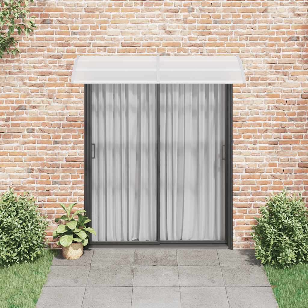 Awning for doors, grey and transparent, 200x75cm, PC
