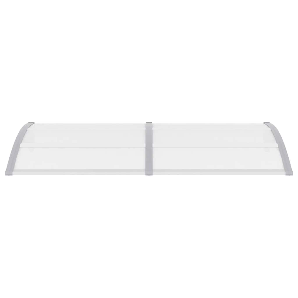 Awning for doors, grey and transparent, 200x75cm, PC