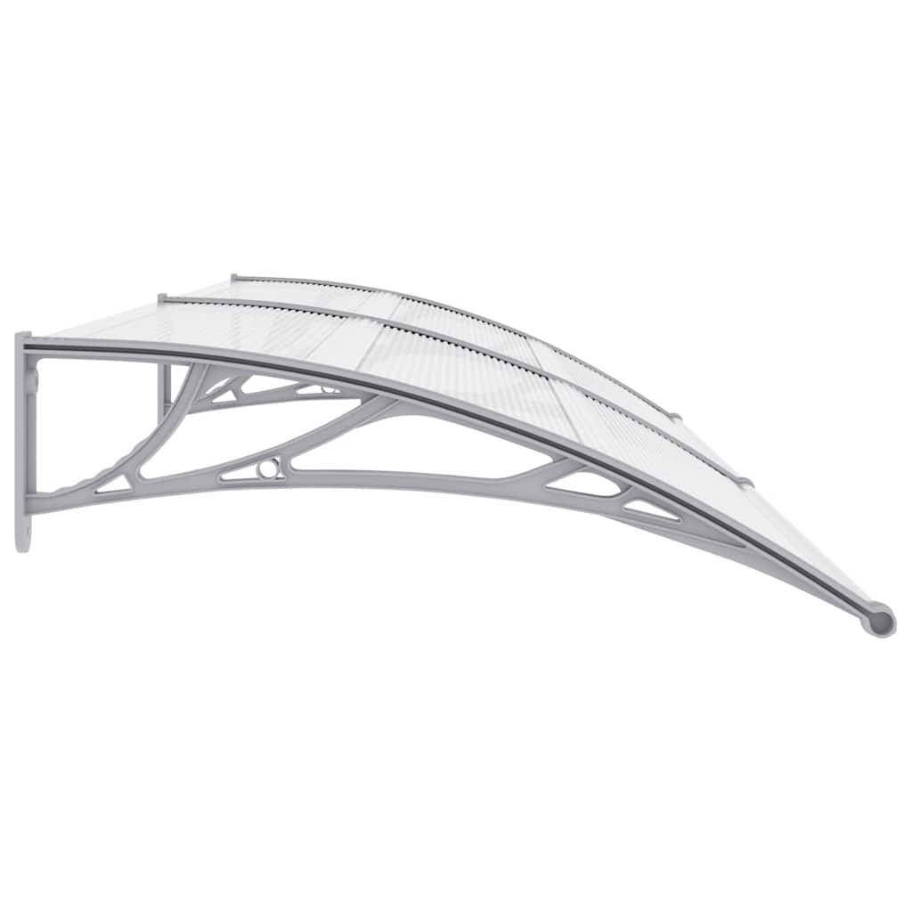 Door canopy, grey and transparent, 240x75cm, PC