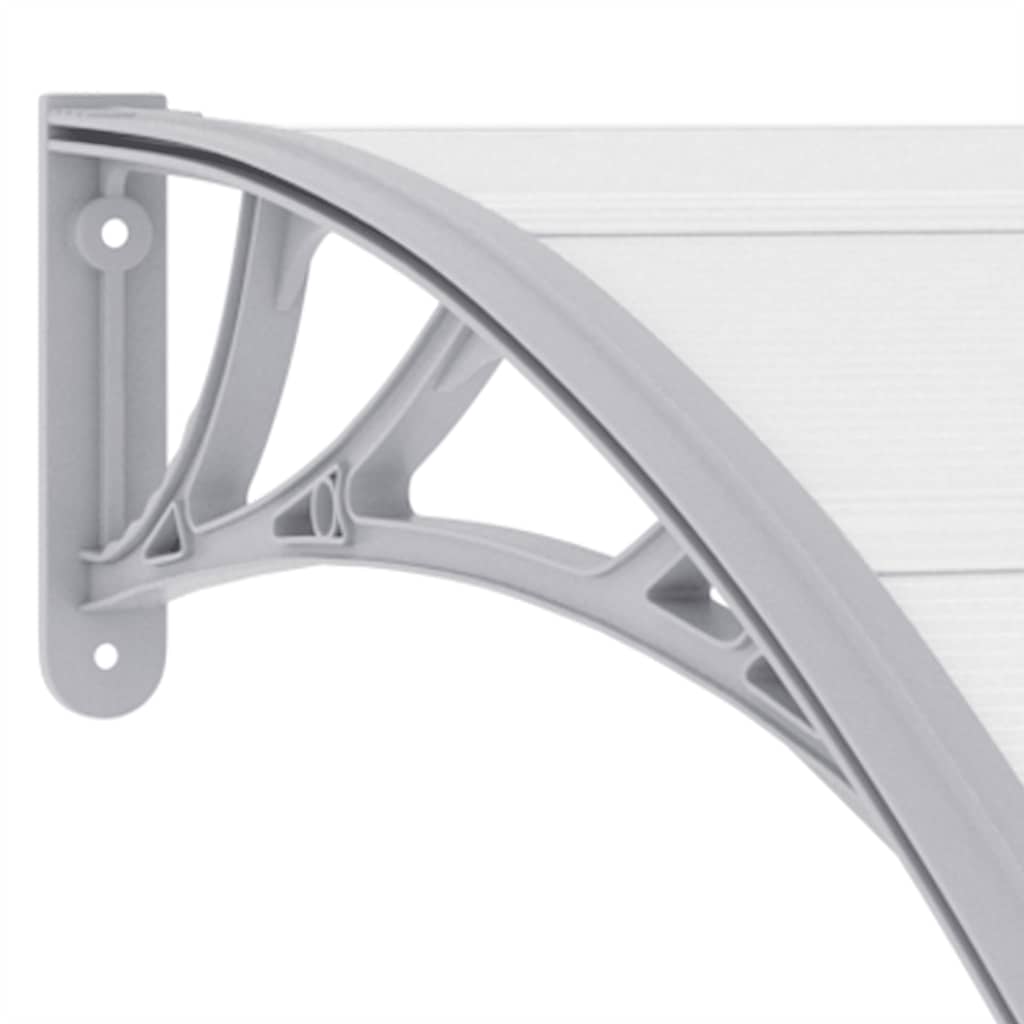 Door canopy, grey and transparent, 240x75cm, PC