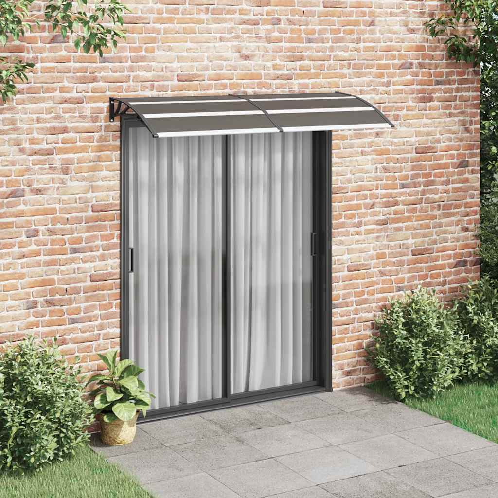Door canopy, black, 200x75cm, PC