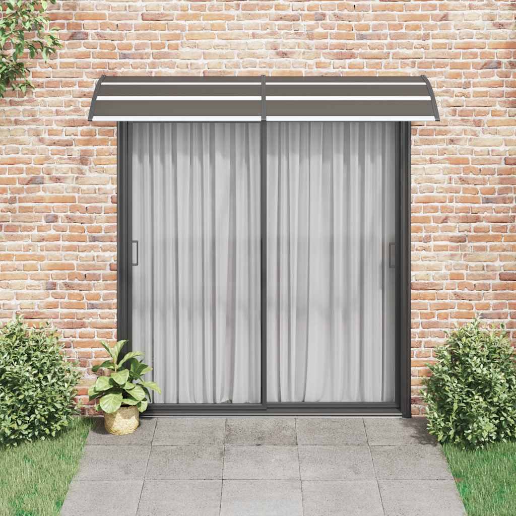 Door canopy, black, 240x75cm, PC