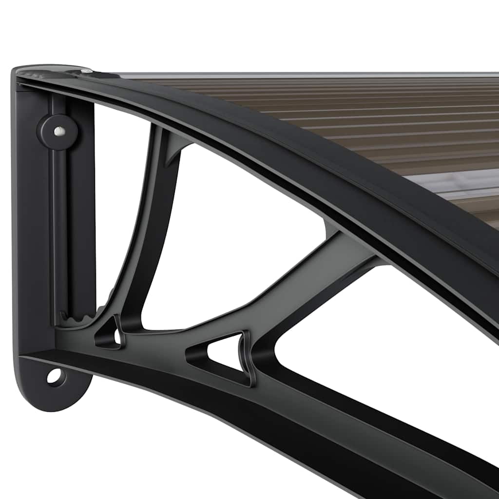 Door canopy, black, 240x75cm, PC