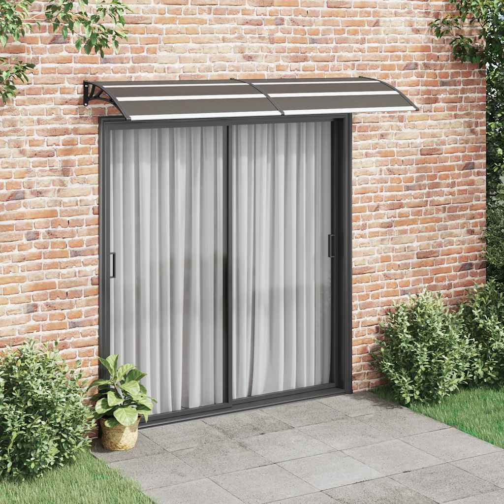 Door canopy, black, 240x75cm, PC